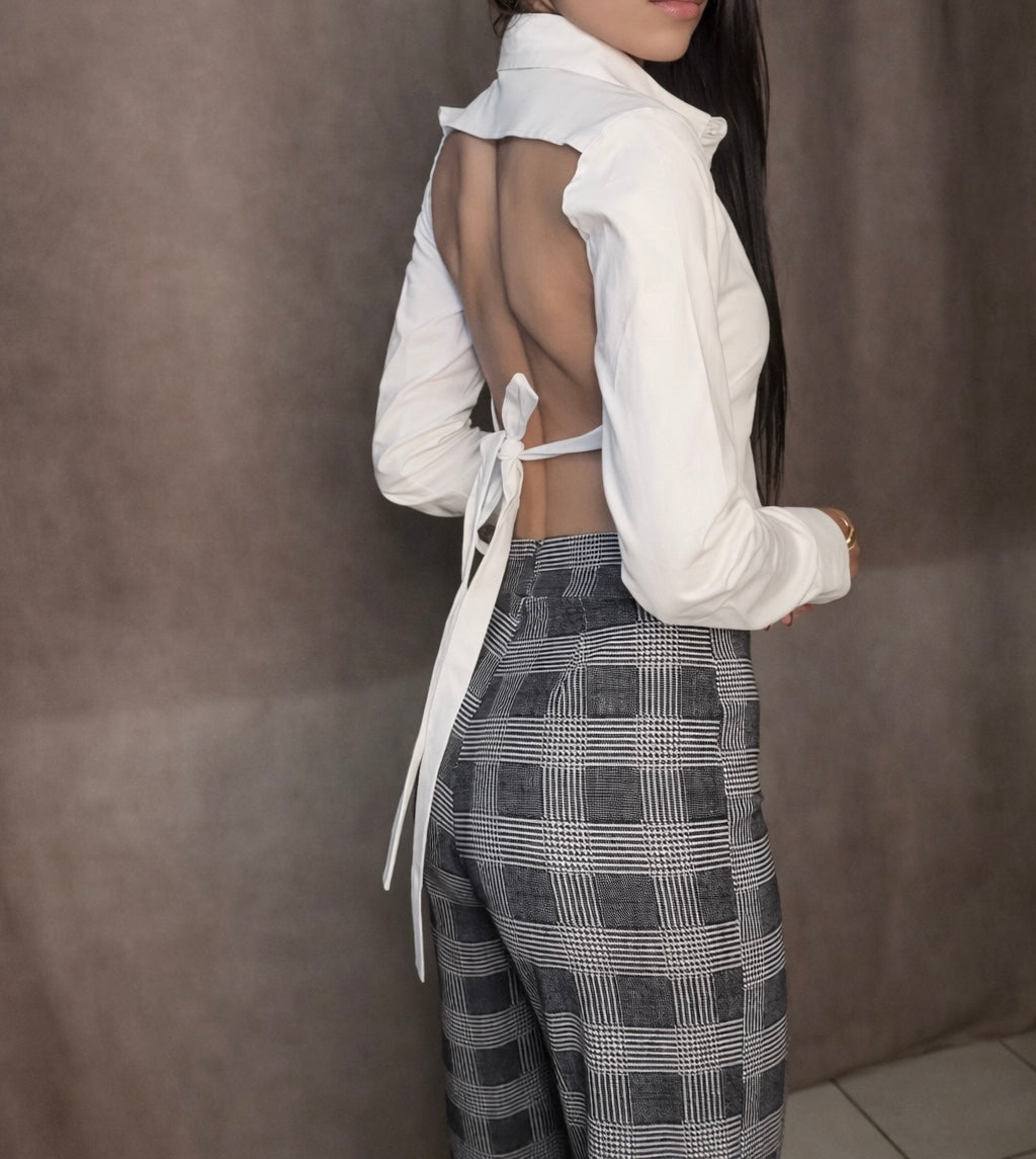 Top elegante – blanco